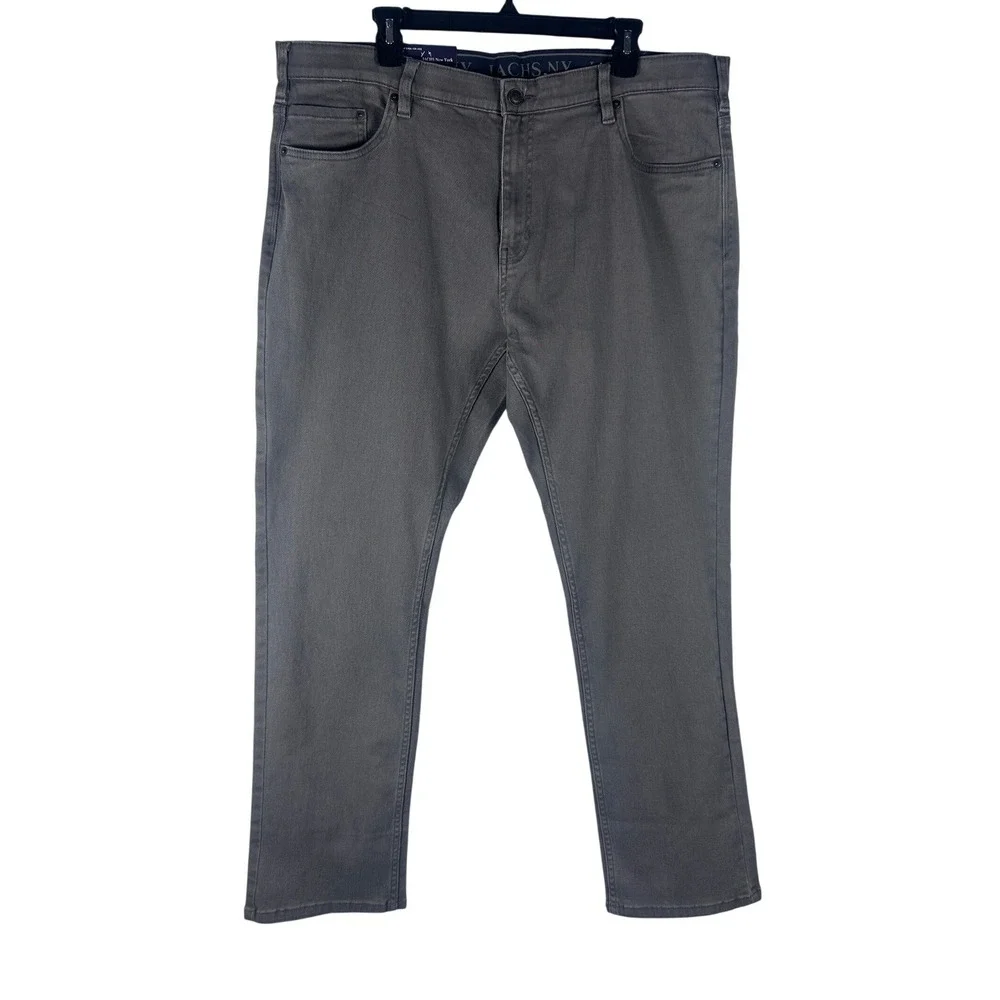 JACHS New York Mens Straight Fit 5 Pocket Denim Pant Grey 40x32 S26A-128-VES NWT